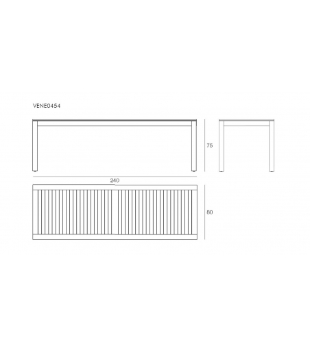 Venezia Rectangular Table - Il Giardino Di Legno