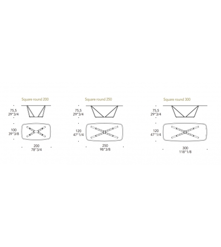 Tavolo Papillon 72 Bevel - Reflex