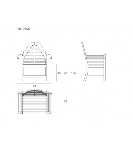 Vittoria Armchair - Il Giardino Di Legno