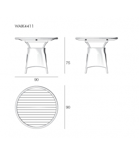 Waikiki Round Table - Il Giardino DI Legno