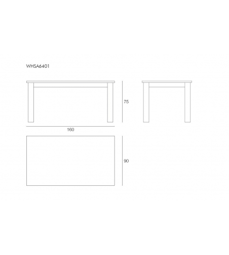 Mesa Maciza Rectangular White Sand - Il Giardino Di Legno