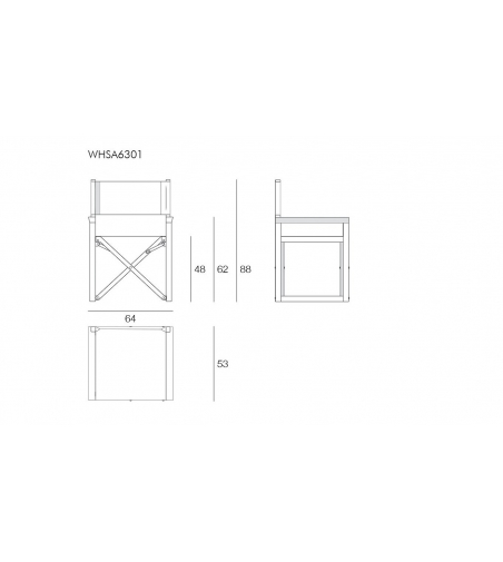 Sedia Regista White Sand - Il Giardino Di Legno