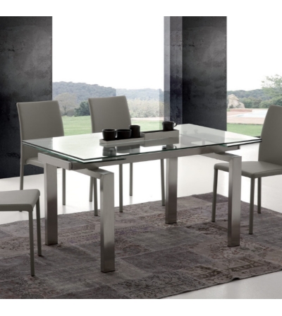 Mesa de vidrio extensible Mod. Manhattan  La Seggiola