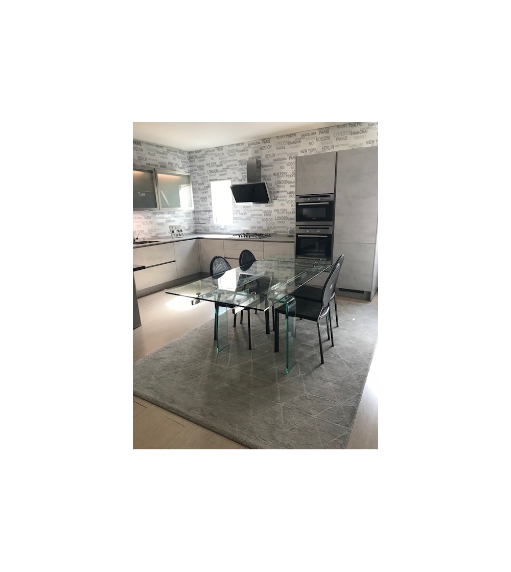Mesa de Cristal Extensible La Seggiola