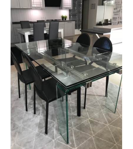 Mesa de Cristal Extensible La Seggiola