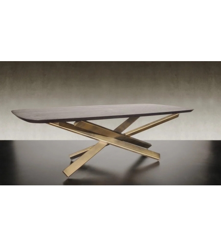 Reflex - Mikado 72 Steel Bevel Wood Table
