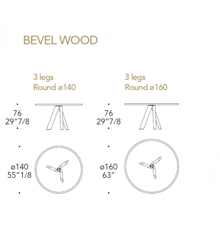Reflex - Lem 72 Fixed Bevel Wood Table