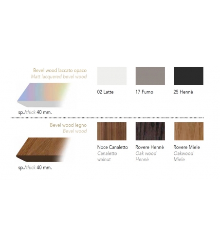 Tavolo Lem 72 Fisso Bevel Wood - Reflex
