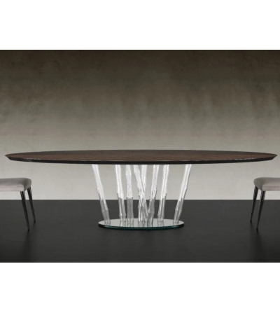 Mesa de Madera Bamboo 72 Biselada - Reflex