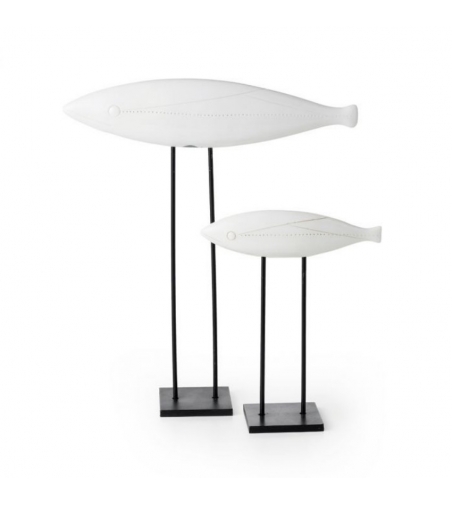 Pareja de Peces Blancos Aldo Londi Bitossi Ceramiche