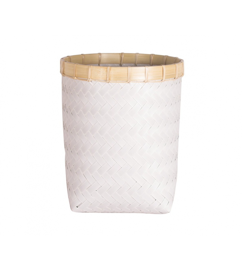 Decor White Woven Basket - Il Giardino Di Legno