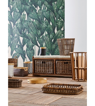 Decor White Woven Basket - Il Giardino Di Legno 2