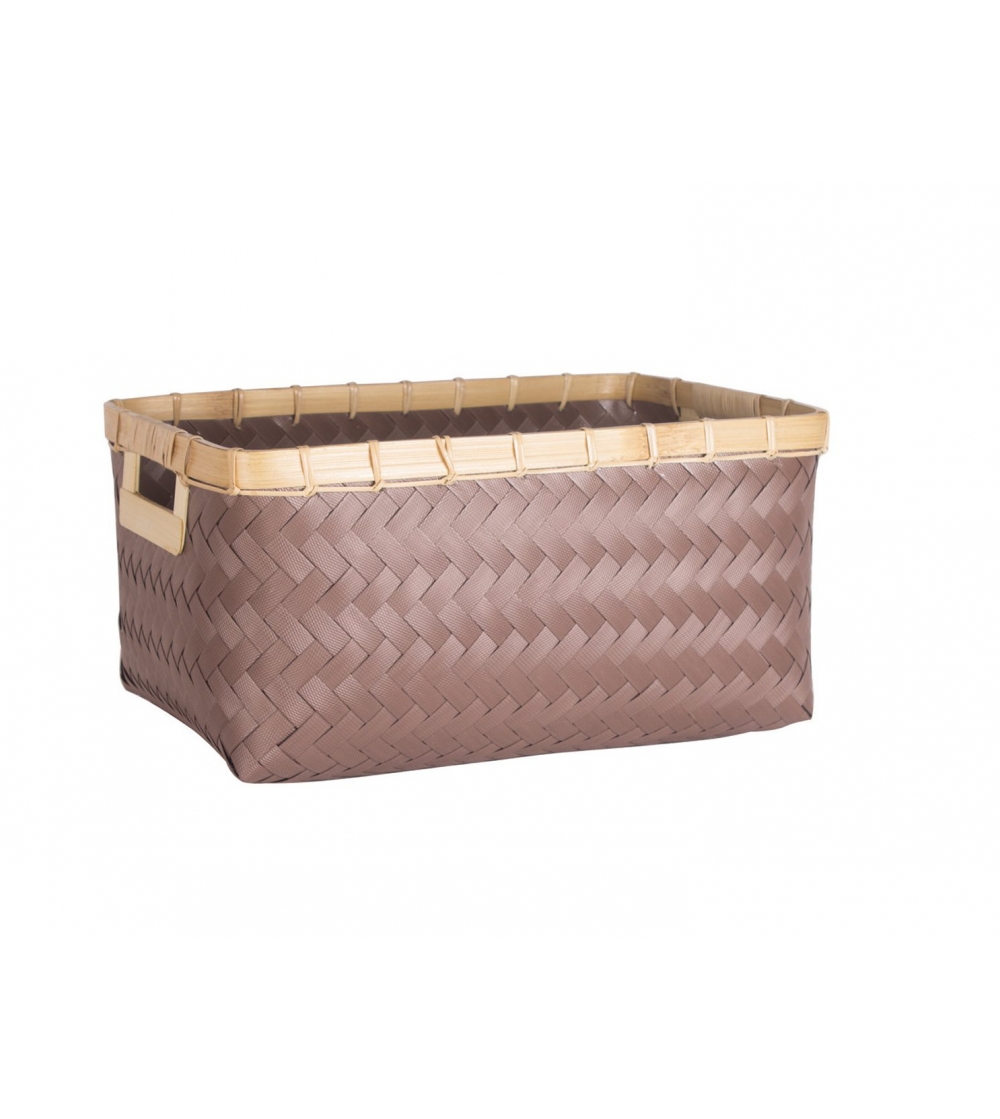 Decor Woven Basket With Handles - Il Giardino Di Legno