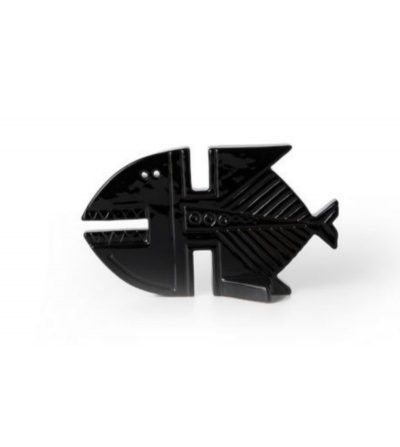 Figura Pez Pelota Negro Aldo Londi Bitossi Ceramiche