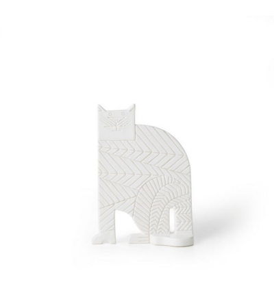 Aldo Londi Figura Gatto Seduto Bianco Bitossi