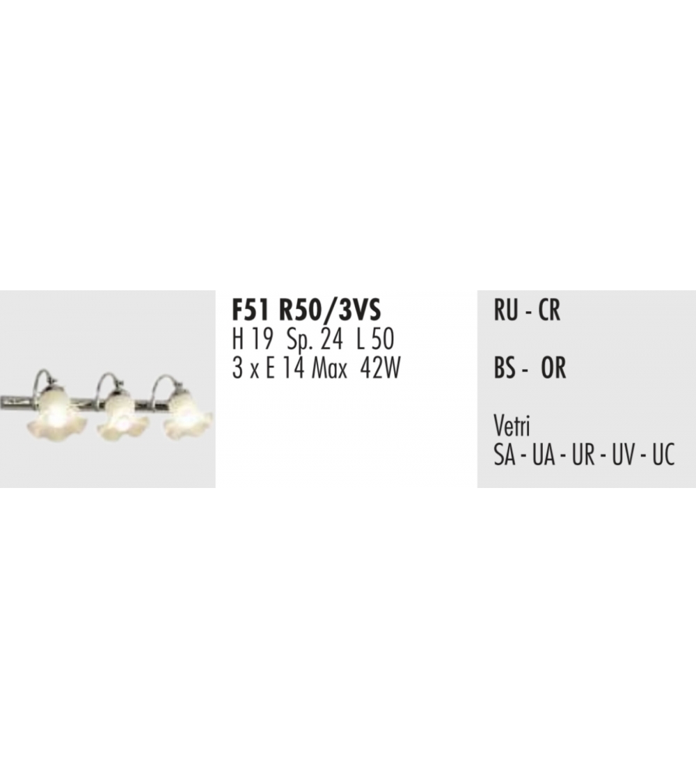 Wandleuchte Tulip Smerli F51R50 / 3VS...