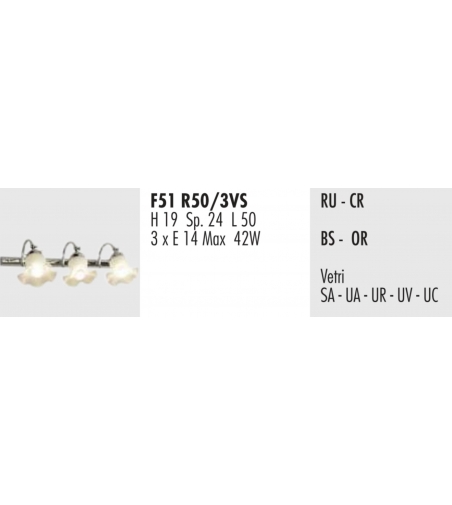 Wall Lamp Tulip Smerli F51R50 / 3VS - Febo Irilux