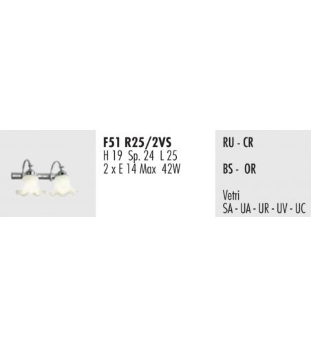 Wandleuchte Tulip Smerli F51R25 / 2VS - Febo Irilux