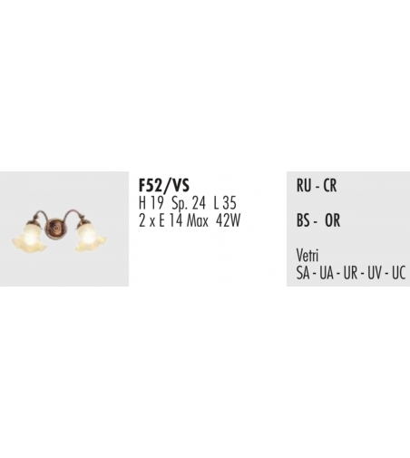 Lampada Da Parete Tulip Smerli F52 / VS - Febo Irilux