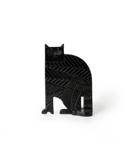 Bitossi Ceramiche sitzende schwarze Katze Aldo Londi