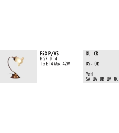 Tischlampe Tulip Smerli F53P / VS - Febo Irilux 2
