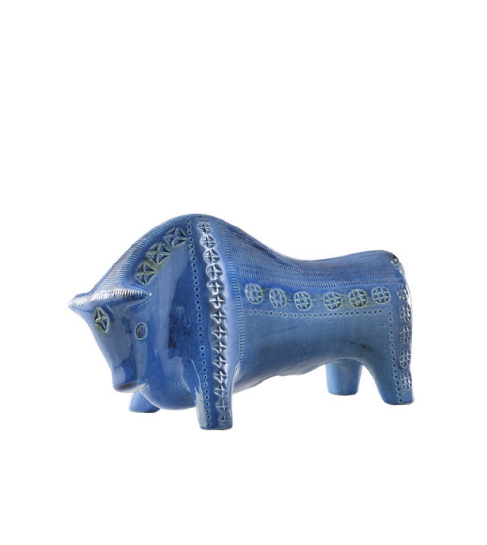 Bull Figure Rimini Blue Aldo Londi