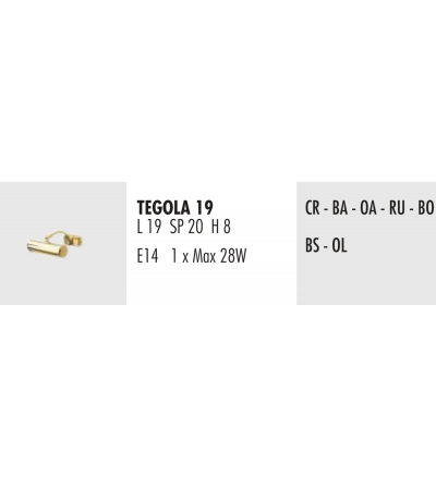 Lampada Da Parete In Ottone Metal Tegola 19 - Febo Irilux 2