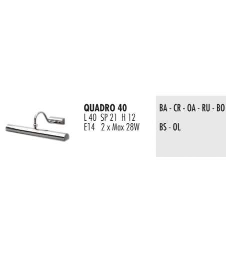 Wandleuchte Metal Quadro 40 - Febo Irilux