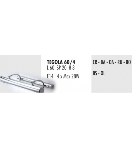 Lampada Da Parete In Ottone Metal Tegola 60 - Febo Irilux