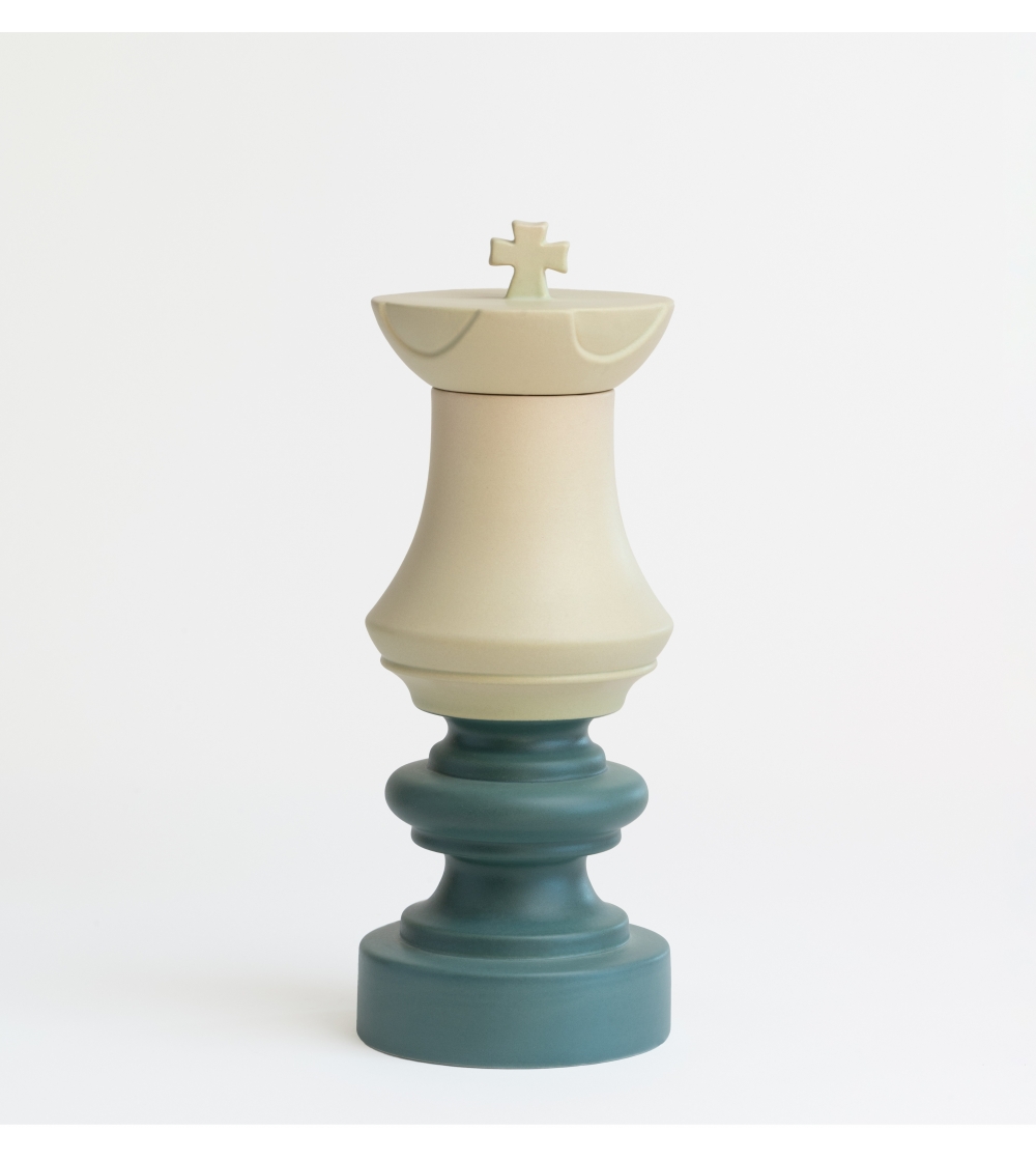 Chess King Green Potiche Vase - Nuove Forme Firenze