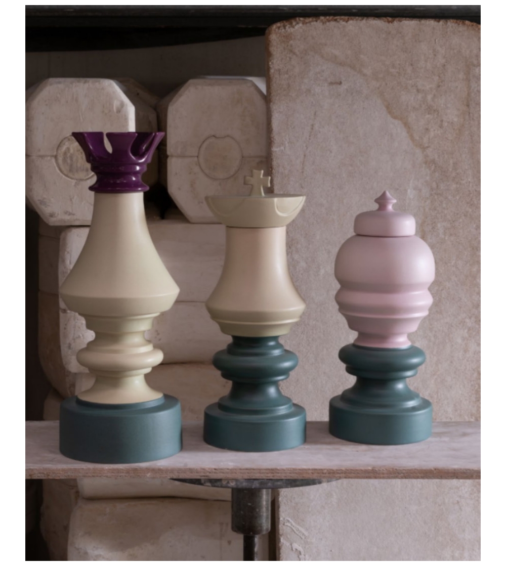 Vase Potiche Roi D'Échecs Vert -...