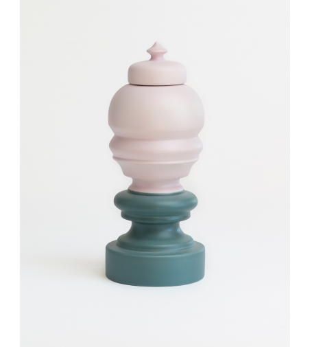 Jarrón Reina Ajedrez Rosa Verde - Nuove Forme Firenze