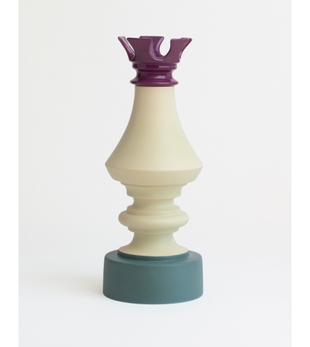 Vase Tour D'Échecs Vert Violet - Nuove Forme Firenze