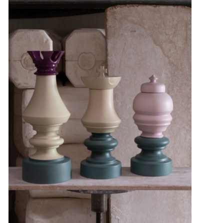 Vase Tour D'Échecs Vert Violet - Nuove Forme Firenze 2