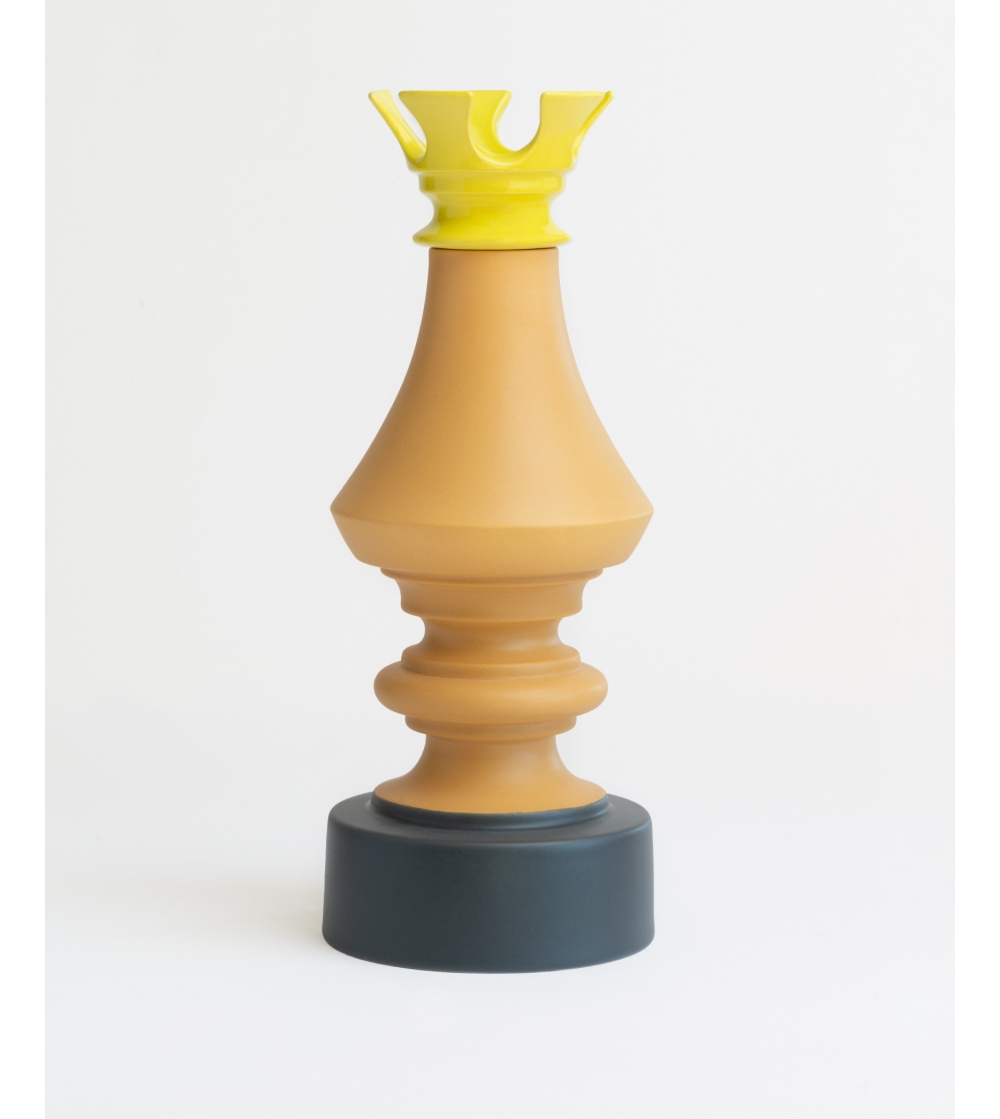 Grün Ocker Schach Turm Vase - Nuove Forme Firenze