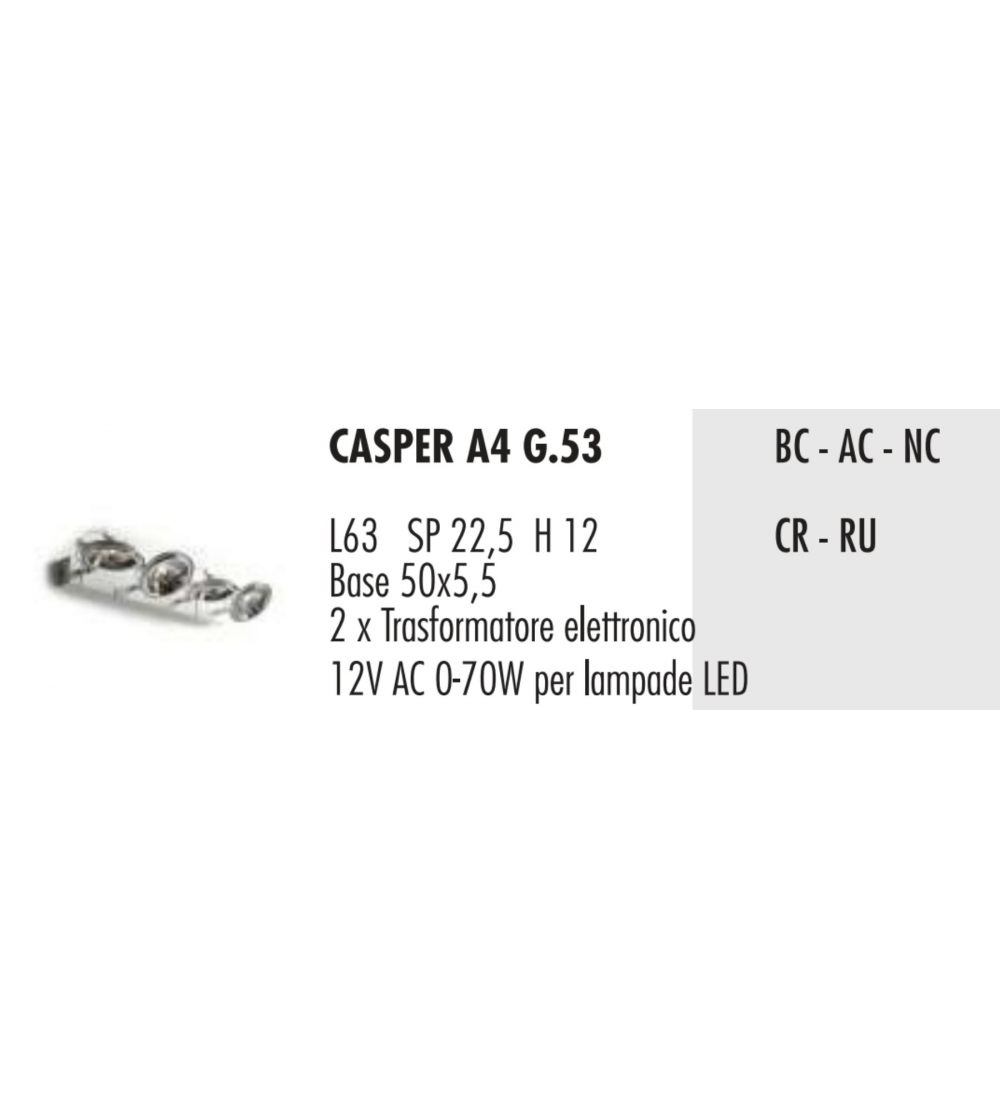Faretto Spot Casper 4F - Febo Irilux