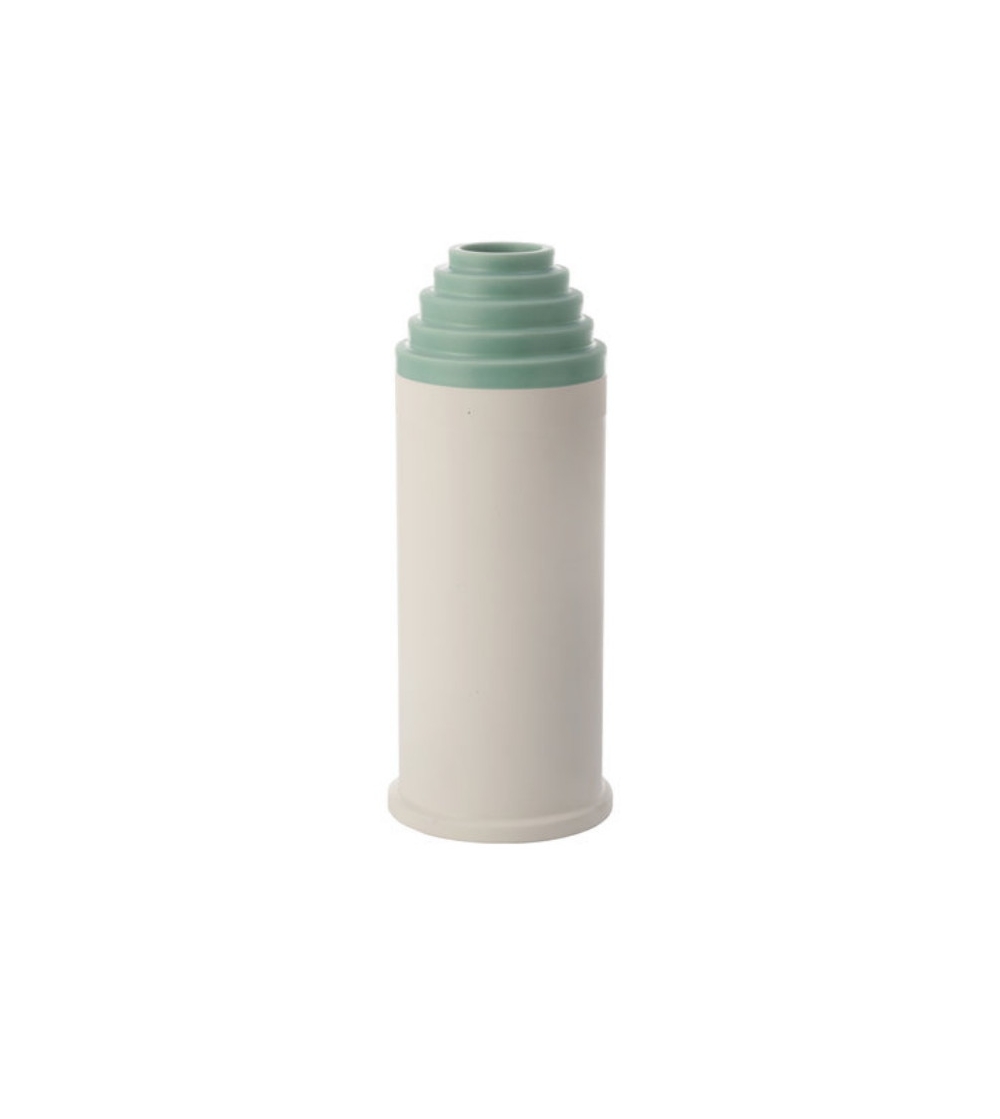 Ettore Sottsass Bitossi Ceramiche Vaso Bianco e Verde