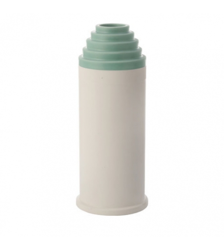 Ettore Sottsass Bitossi Ceramiche Florero Blanco y Verde