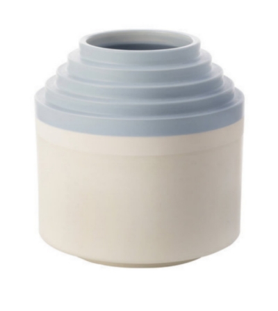 Ettore Sottsass Bitossi Ceramiche Vaso Bianco e Celeste