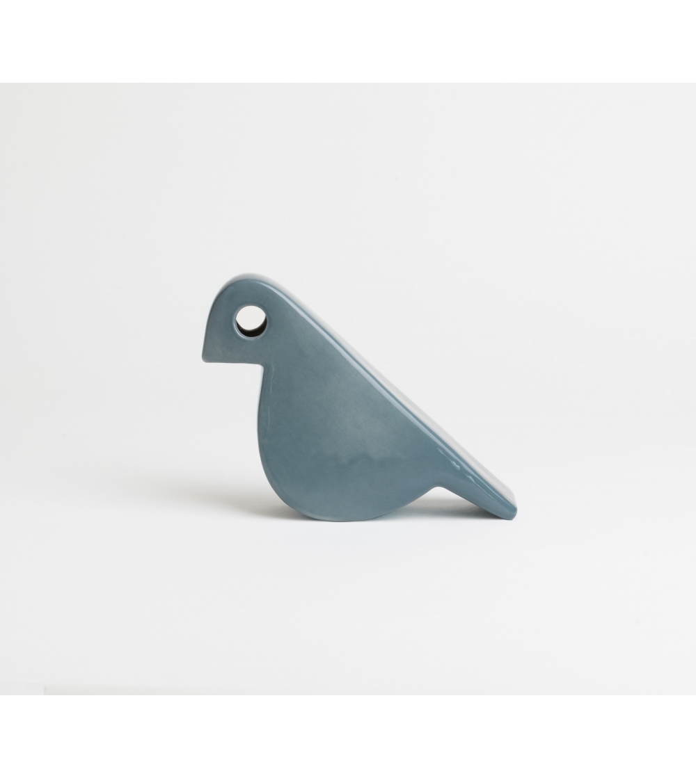 Glossy Grey Bird Sculpture - Nuove Forme Firenze