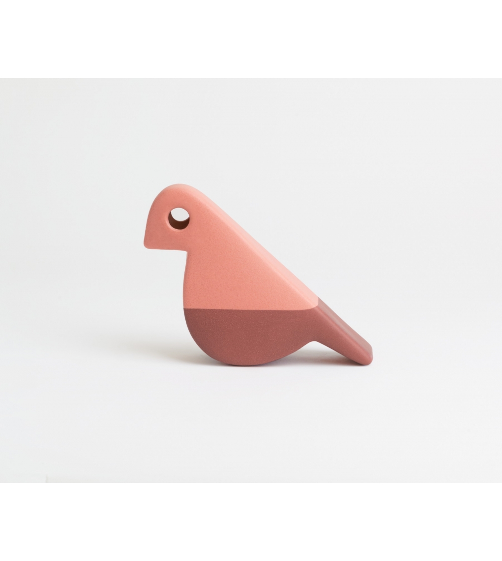 Escultura Pájaro Rosa Burdeos Mate - Nuove Forme Firenze