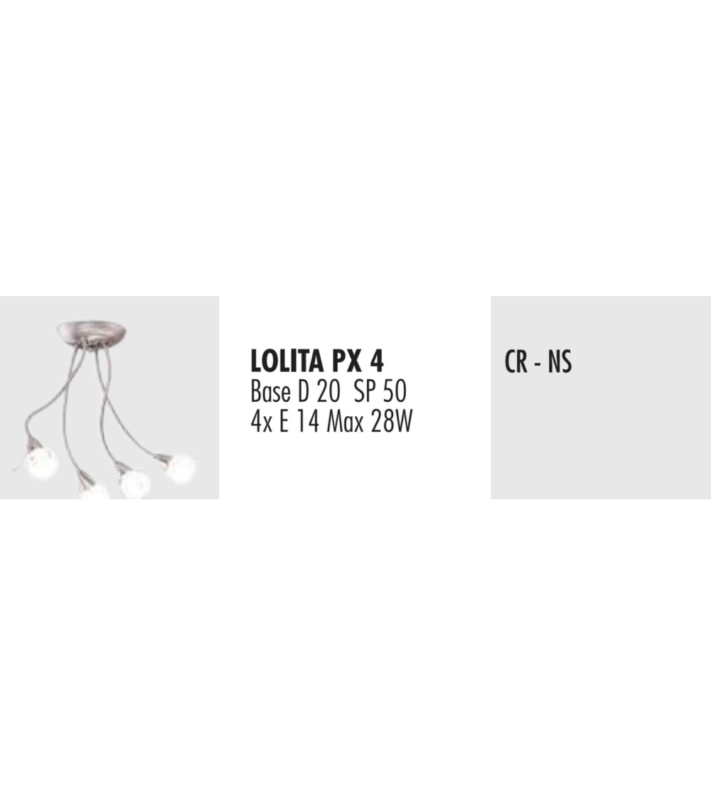 Ceiling Lamp Lolita PX4 - Febo Irilux