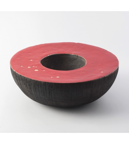 Vase Sculpture Sérénade En Rouge Et Or - Design Center 1991