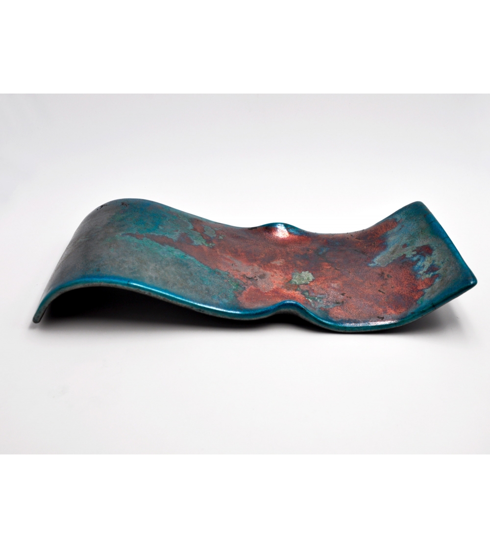 Small Emerald Wave Centerpiece -...