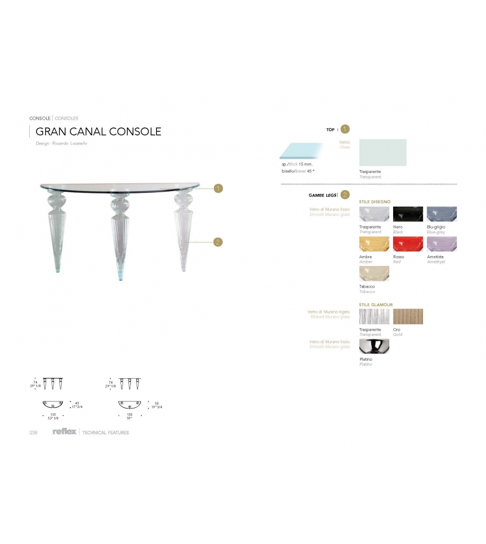 Table Console Gran Canal - Reflex