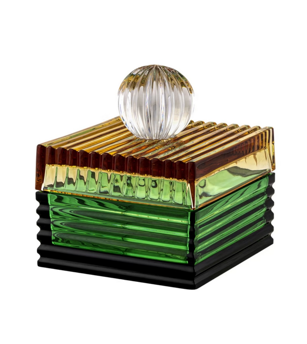Playful Green And Amber Box - Badari