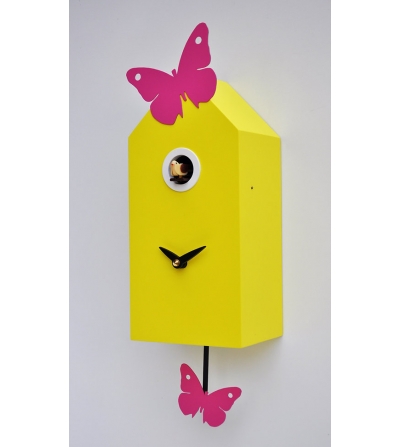 Pirondini - Butterflies Cuckoo Wall Clock With Pendulum 2