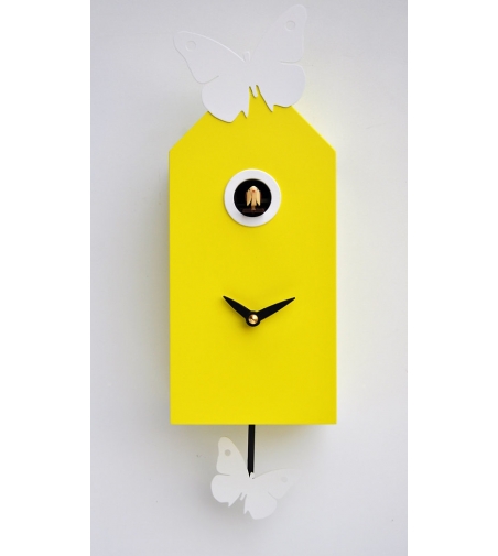 Pirondini - Butterflies Cuckoo Wall Clock With Pendulum