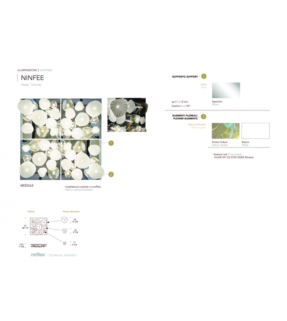 Ninfee Lampada da Soffitto - Reflex