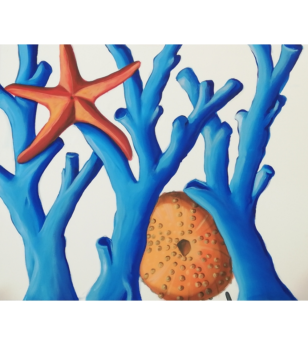 Coral Starfish And See Urchin Painting - Bottega Farnese